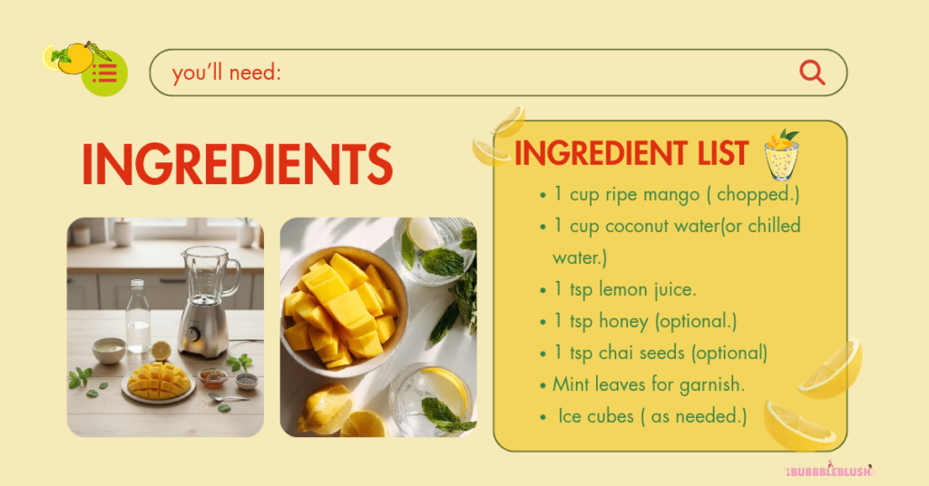 healthy mango summer drink