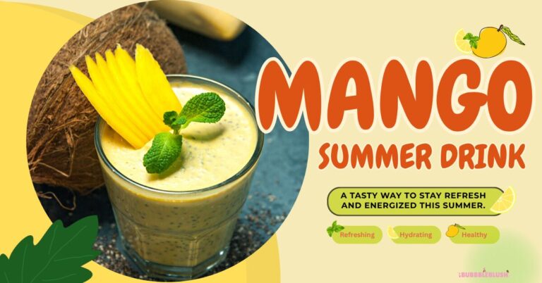 Healthy Mango Summer Drink:  Your 5-Minute Glow-Up in a Glass.